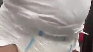 Wet diaper boy public