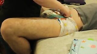 Diaper Boy get his Diaper Changed