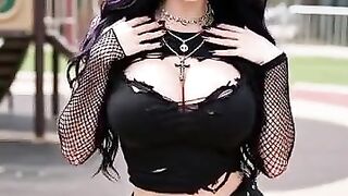 Goth Mommy Teases Diaper Boy