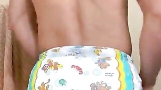 Latino Boy goes Poo Poo in his Diaper