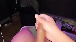 Moaning latino cumming