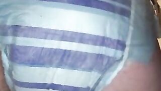 Emena in goodnites diaper