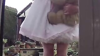 Sissy diaper humiliation outdoor