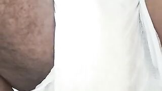 Desi teen twink pisses himself in his soaked diaper