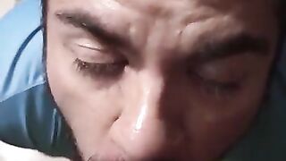 latino sucking uncut dick
