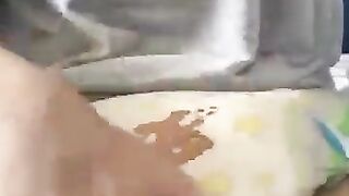 very wet diaper boy