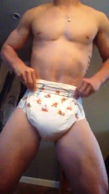 Diaper boy getting ready