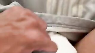 Wet diaper boy having fun