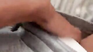Wet diaper boy having fun
