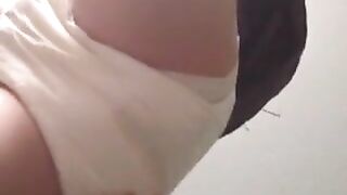 Diaper boy pooping himself