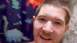Boy playing in wet diaper