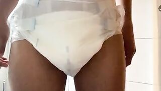 White diaper wetting