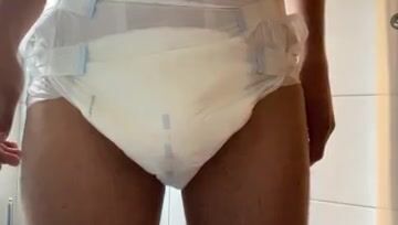 White diaper wetting