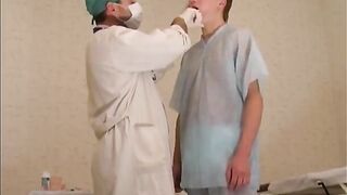 Exam at the docotor with a diaper