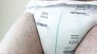 Diaper boy with a full diaper