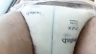 Diaper boy with a full diaper
