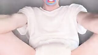 Happy messy diaper boy
