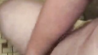 Diaper boy hiding in the bathroom to cum