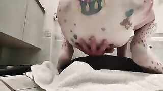 ABDL diaper boy buzzing his loaded pampers