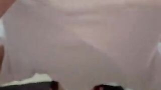 Diaper boy sucks dildo