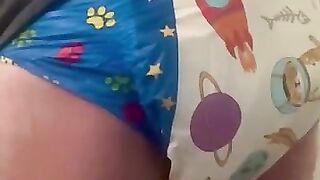 Diaper Boy Fills His Diaper