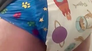 Diaper Boy Fills His Diaper