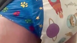 Diaper Boy Fills His Diaper
