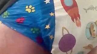 Diaper Boy Fills His Diaper