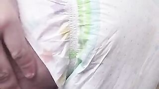 Messy diaper boy