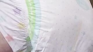 Messy diaper boy
