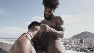 Andy Rodrigues screwing Markin Wolf in a Rio rooftop