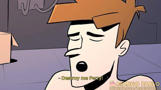 Sexy agent is screwing the evil doctor until he is defeated and nuts