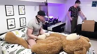 Diaper boy Fuck Teddy Bear