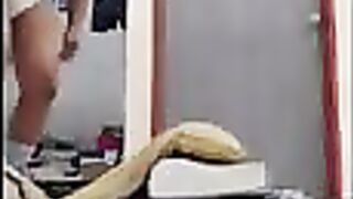 Diaper boy humps his diaper and makes stickies