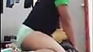Diaper boy humps his diaper and makes stickies
