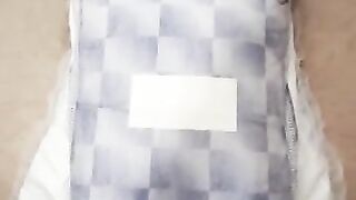 diaper boy messes goodnite sitting down
