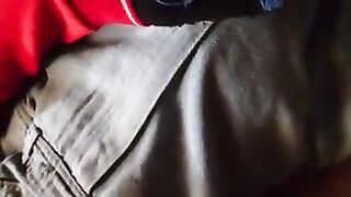 Diaper boy wet accident on bed