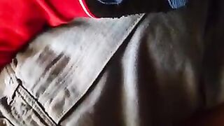 Diaper boy wet accident on bed