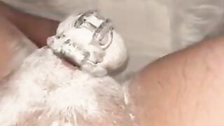 Diaper boy cums hands free in cage