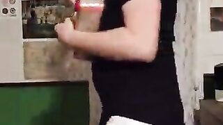 Diaper boy plays guitar