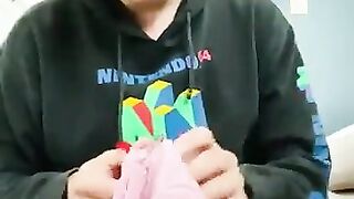 Diaper boy shreds his big boy undies