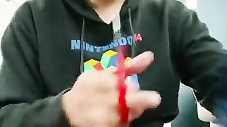Diaper boy shreds his big boy undies