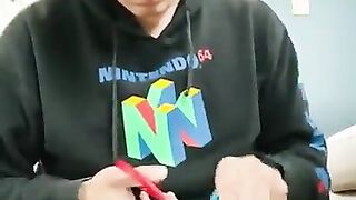 Diaper boy shreds his big boy undies