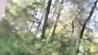 ABDL boy walking outdoors in messy diaper..
