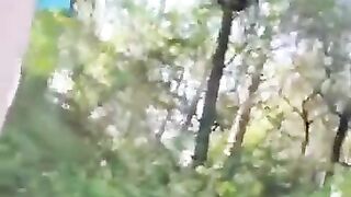 ABDL boy walking outdoors in messy diaper..
