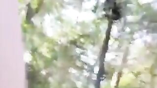 ABDL boy walking outdoors in messy diaper..