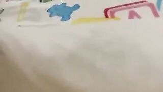 Boy wetting his diaper