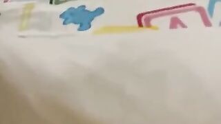 Boy wetting his diaper