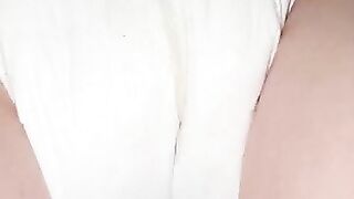 Boy wetting diaper