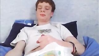 Cute boy wank